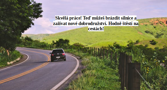 Auto v zelené přírodě