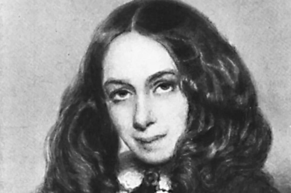 Černobílá fotografie Elizabeth Barrett Browning