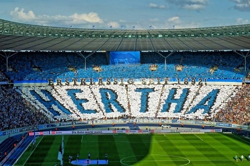 Stadion Hertha BSC v Charlottenburgu-Wilmersdorfu.