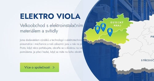 Webové stránky Viola elektro. 